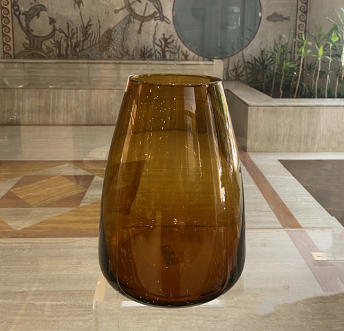 Amber vase - Vase ambre H.23cm